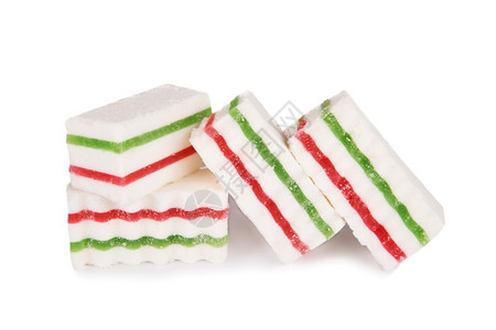 喜庆的万圣节在白色背景的棉花糖果冻上被孤立的多彩果冻新鲜图片