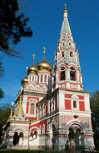 正统保加利亚俄罗斯风格的教堂窗户寺庙图片