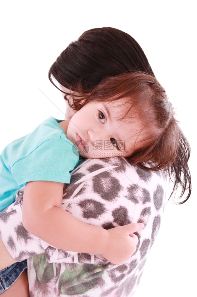 依偎女孩抱着她妈的拥卡斯蒂略童年图片