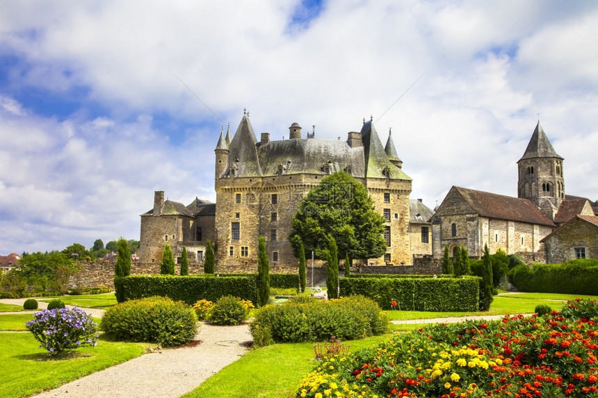 中世纪法国Jumilhaclelegrand的城堡多顿省美丽的花园公多尔涅省地点图片