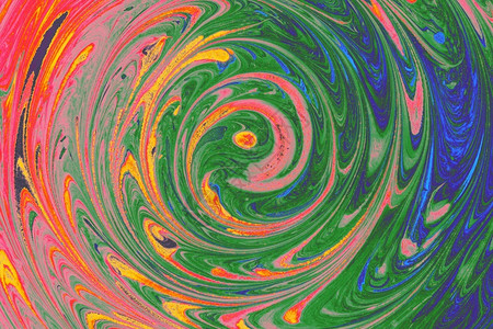 美丽的幻想抽象精美埃布鲁悬浮绘画技术的抽象艺关于含丙烯酸油漆的水图片