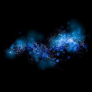 蓝色的辉光宇宙蓝闪和布OK赫星的魔法尘在你产品的底片粒子上图片