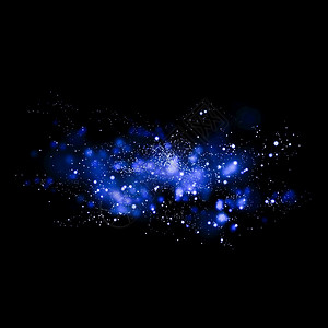 蓝光闪和布OK赫星的魔法尘在你产品的底片粒子上闪亮的幻想金光图片