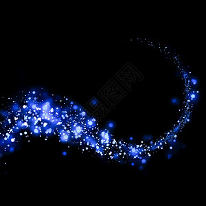 蓝光闪和布OK赫星的魔法尘在你产品的底片粒子上庆典闪光优雅的图片