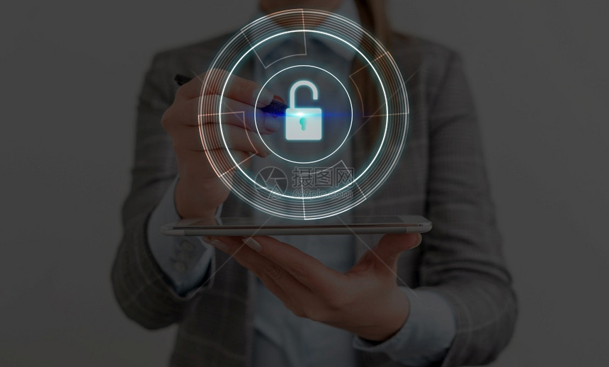 使用权网络商业于Web数据信息安全应用系统的图形挂锁最新数字技术保护据挂锁安全在虚拟显示器上的商人带锁以确保安全图片