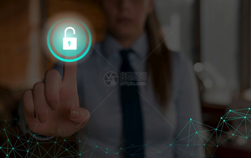 商业网络安全的用于Web数据信息安全应用系统的图形挂锁最新数字技术保护据挂锁安全在虚拟显示器上的商人带锁以确保安全图片