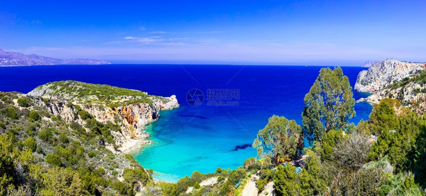 克里特岛希腊AgiosNikolaos附近的Voulisma海滩晴天旅游尼古拉斯图片