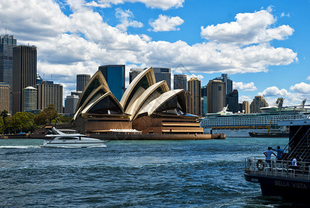 澳洲人海洋大利亚悉尼渡轮视图澳大利亚悉尼渡轮视图夏天图片