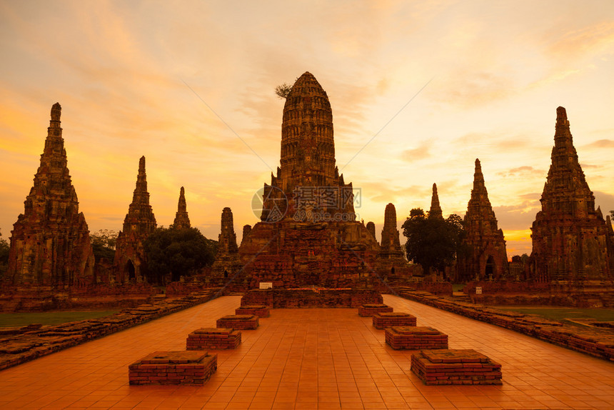 WatChaiwattatnaram泰国Ayutthaya历史寺庙宗教的柴瓦塔纳拉姆历史的图片
