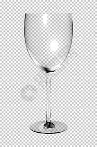 空玻璃杯餐厅现实主义香槟酒用于葡萄白兰地或香槟的透明玻璃杯设计图片