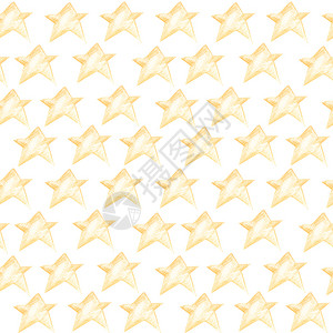 墙纸花环可爱的无缝模式白色背景的黄恒星为无缝图案图片