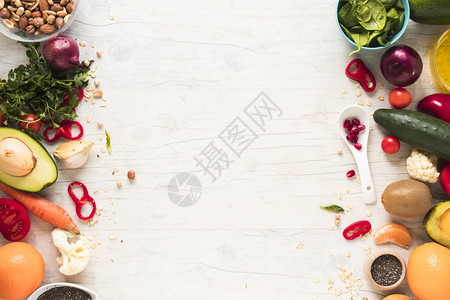 框架美味新鲜的烹饪营养健康图片