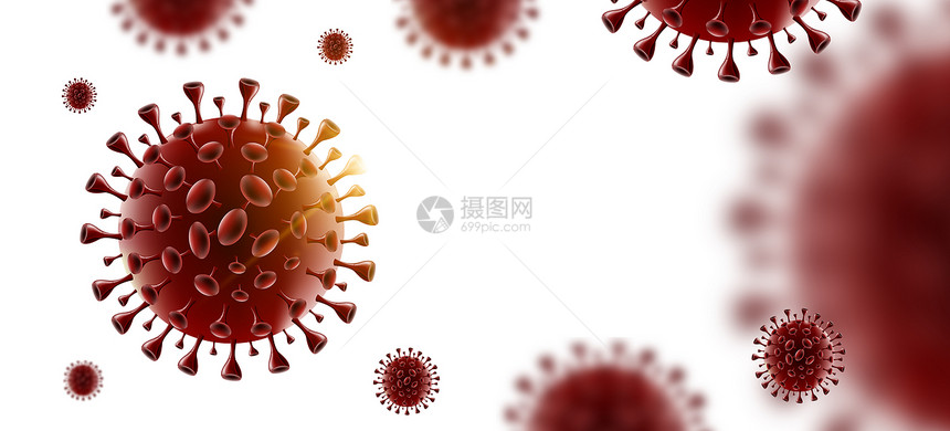 红血中的Covid19冠状危险科学图片