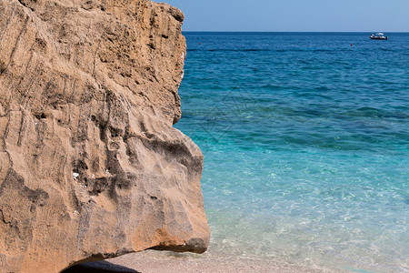 礁意大利夏季松石海附近的萨丁尼亚岛克利夫斯蓝色海岸线图片