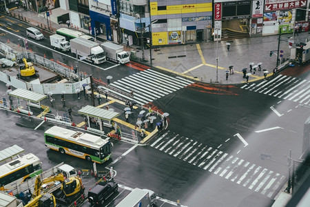 生活交通繁忙的横行城市路人口背景图片