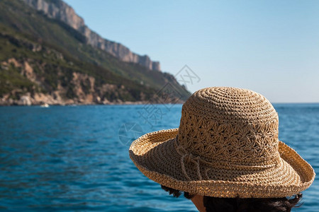 景观支撑岛海上附近夏日保护草帽太阳组织图片