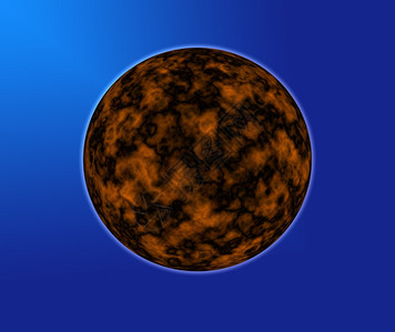 深蓝背景的未知大火行星力量气体一种图片