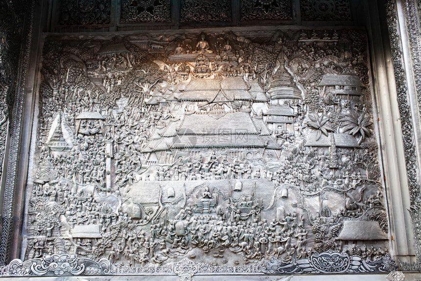 亚洲麦历史清迈的银庙图片