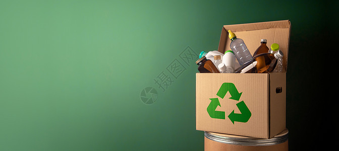 可再生垃圾减少塑料环境生态保护背景
