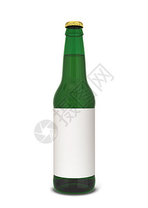琥珀色白底孤立的啤酒瓶三德插图麦饮料图片