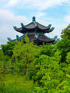 著名的白丁寺越南宁平结构体神社越南语高清图片