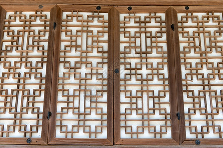 韩国人亚洲传统木纸门图案韩国传统木纸门的背景图案东在室内图片