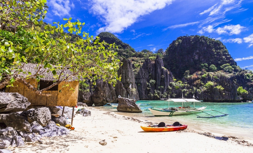 Palawan岛独特神奇的菲律宾尼多ElNidoPrifiland热带自然和奇特野外美景埃尔冒险荒野图片