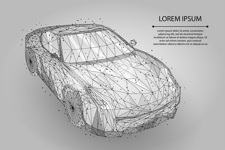 集成点断明亮的力量矢运输插图多角低速聚极下小集成快速驱动器车辆公路旅行概念汽车道路旅行概念摘要马什线和点速高度机动车尾巴设计图片