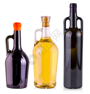 产品古董酒瓶与葡萄隔离在白色背景酒瓶与隔离在白色背景黄的图片