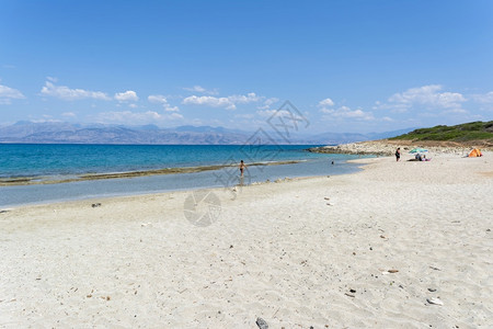 克尔基拉地中海蓝色的高清图片