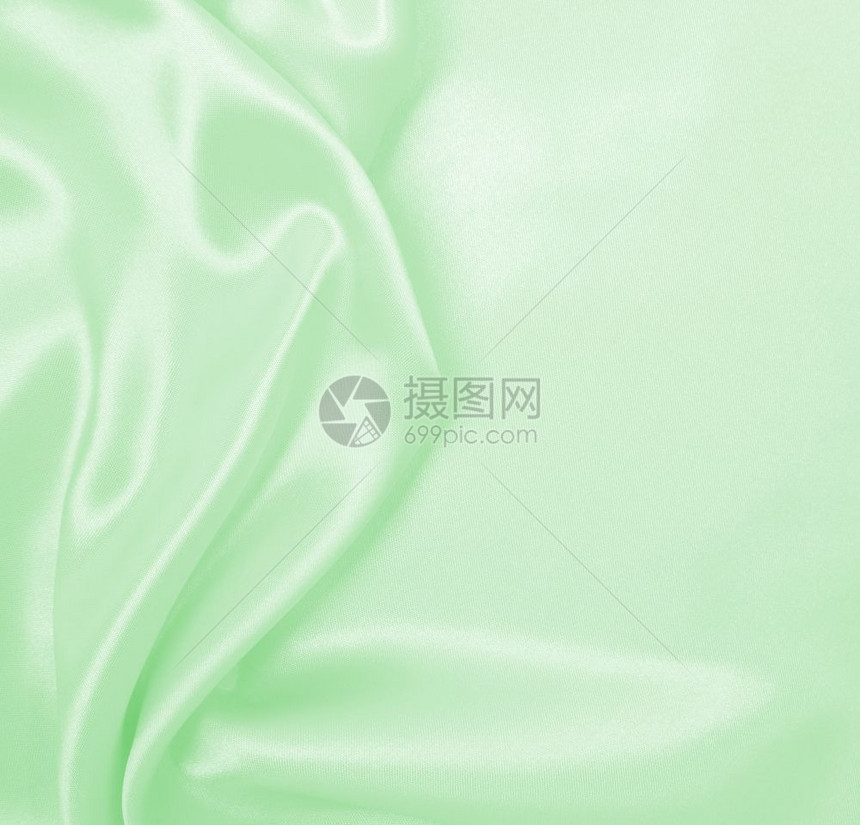 光滑的艺术缎平优雅绿色丝绸或席边奢华布质料可用作抽象背景豪华设计图片
