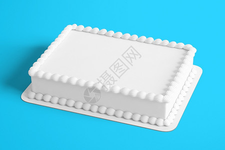 3D将纯白生日蛋糕隔开在彩色背景上适合设计元素对待成熟颜色图片