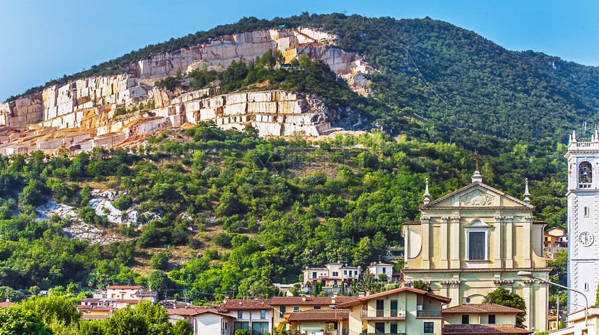 山休息意大利伦巴迪Brescia大理石采场欧洲图片