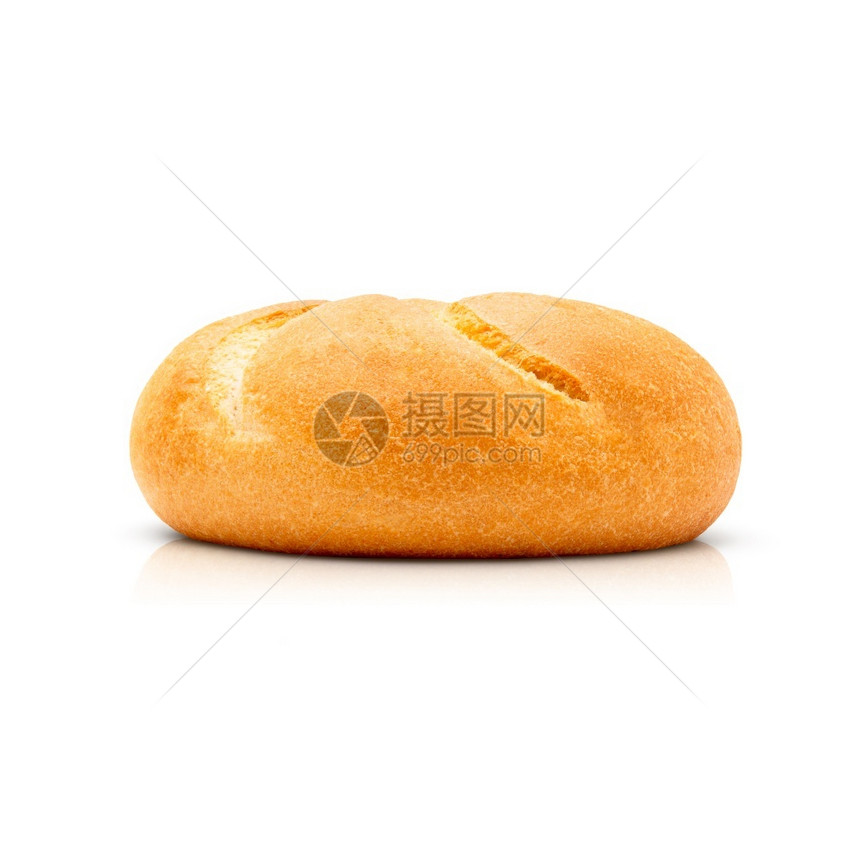 一顿饭温暖的烤面包卷在白背景上被隔绝的烤面包卷甜圈图片