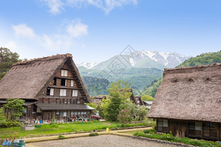 古老的世界日本历史悠久的村春季白川地日本的旅行里程碑十一月图片