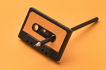 收藏复兴目的古老磁带录音胶卷高分辨率光鲜胶片旧式磁带卷优质照片图片
