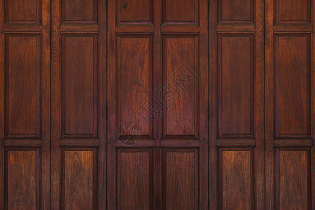 泰国传统风格作为墙纸或壁使用古老的黑棕色木制滚动门的粗糙锁图片
