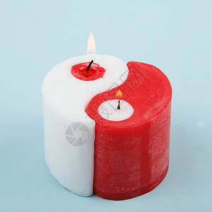 白阳红燕蓝底手制蜡烛两根一对个现代的优雅假期图片