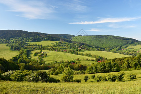 自然夏季山区美丽的风景捷克白喀尔巴阡山脉欧洲国民旅行图片