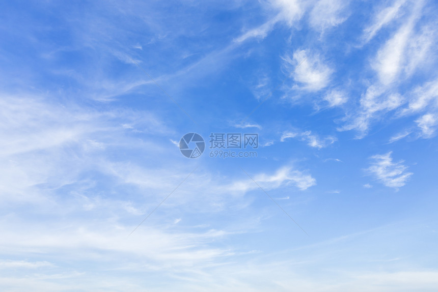 天堂干净的蓝空背景纹理有白云臭氧图片