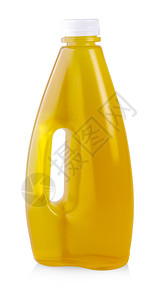 白底绝缘的塑料瓶中苹果汁完美饮食料背景图片