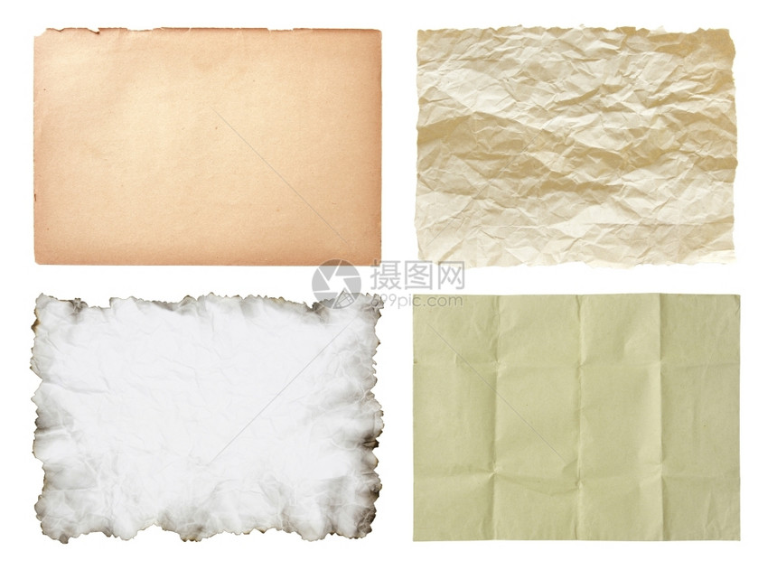 纸板书白色背景上孤立的纸片集手工制作的图片