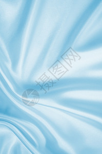 纺织品丝滑抽象的平优雅蓝色丝绸或可用作背景图片