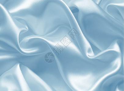 感美丽抽象平滑优雅蓝色丝绸或可用作背景图片