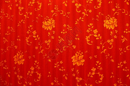 窗帘门带有金花的抽象红色背景图像象卡片图片