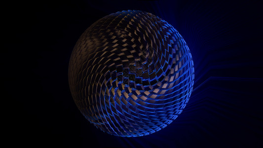 挑战不平凡3D从体积立方块的抽象球体从一个复杂的结构设计中转换出一个空间球中的非三角和亮艺术天体该来自一个复杂的结构设计美丽发光圣诞节设计图片