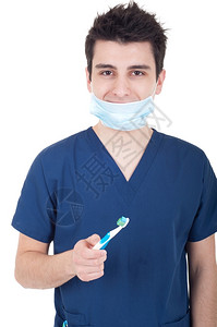 手拿牙刷的医生图片