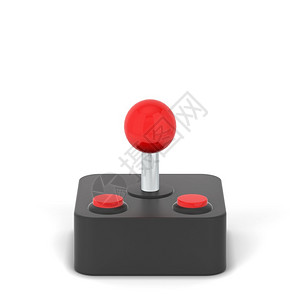 外围设备控制器白背景上孤立的Rentro游戏玩棍3d插图设计图片