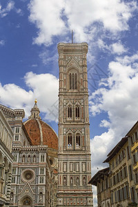 乔托意大利佛罗伦萨圣母百花大教堂和焦托斯夸钟楼宗教欧洲的图片