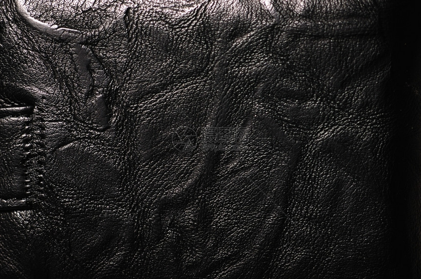 关闭无缝的奢华豪黑色皮革纹理自然服装萨拉斯基图片